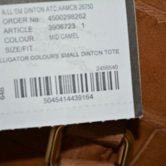 NWT BURBERRY ALLIGATOR LEATHER  COLOURS DINTON TOTE BAG - Picture 11 of 12